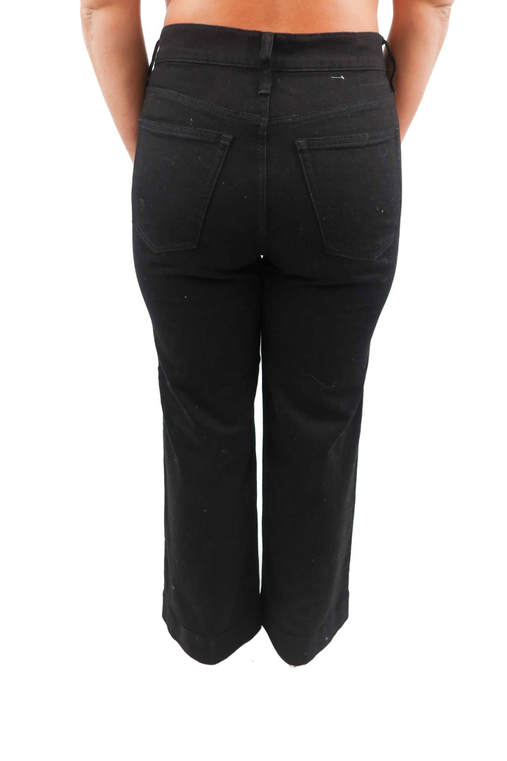 j. crew black '96 denim trouser NWT (28; retail $158)