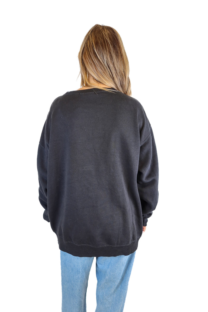 carly jean freedom black crewneck (os)