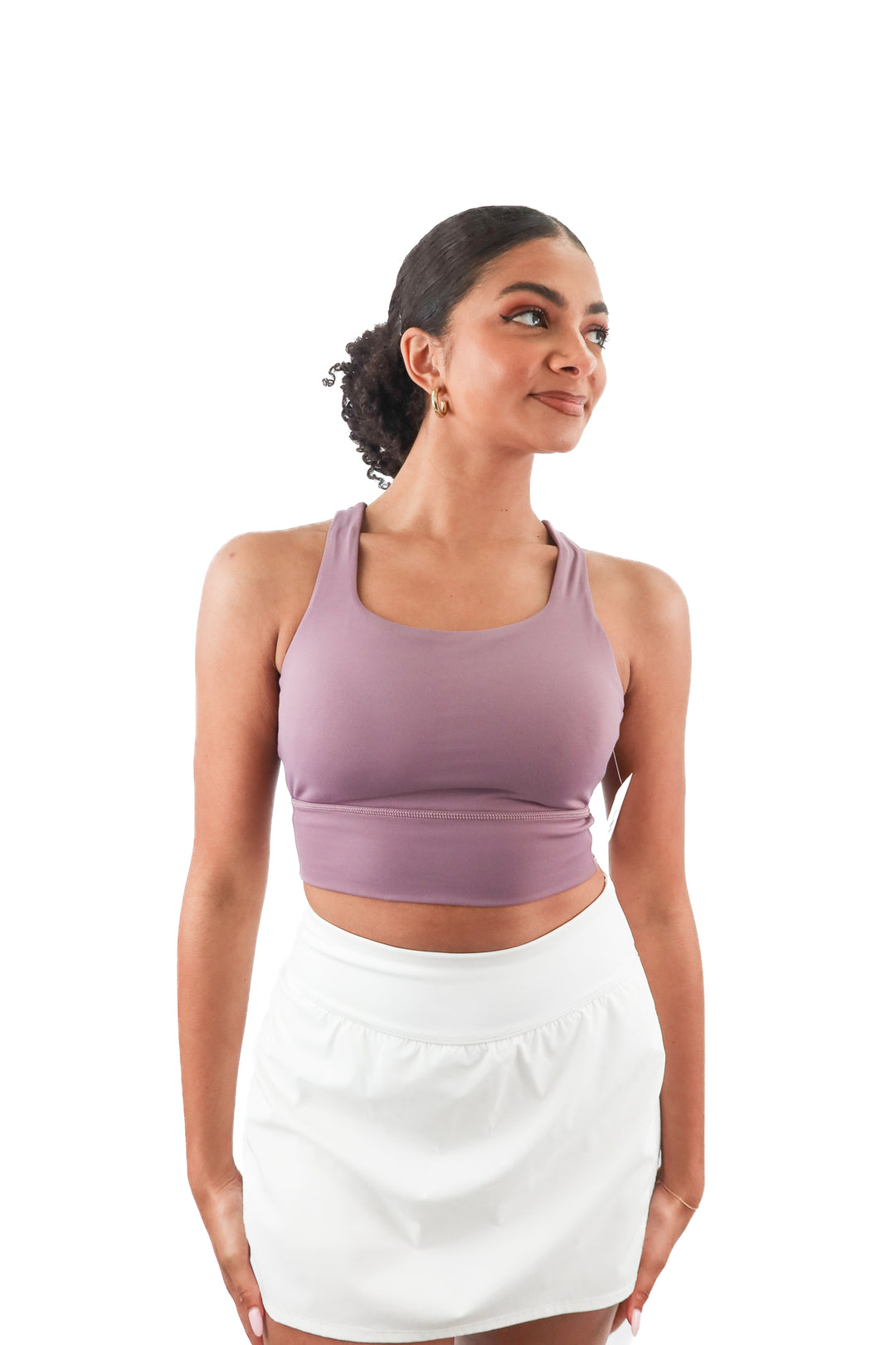 LINC mauve cross back sports bra (M)