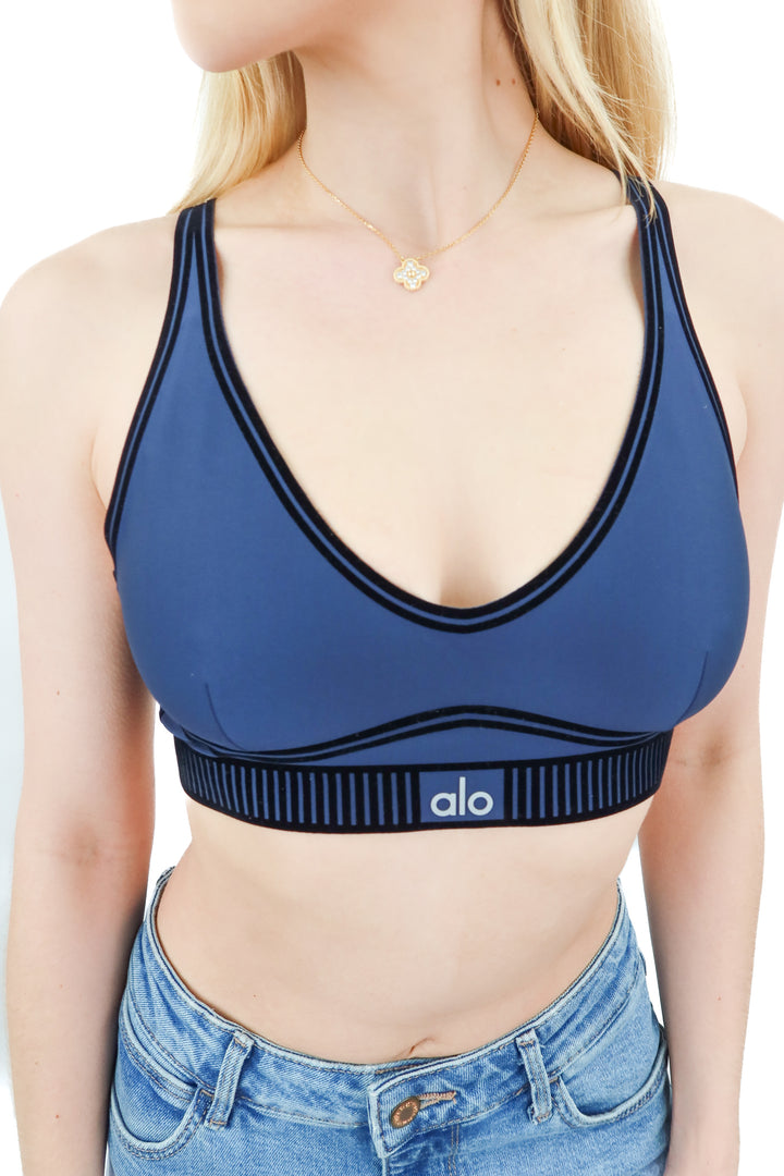 Alo navy sports bra (S)