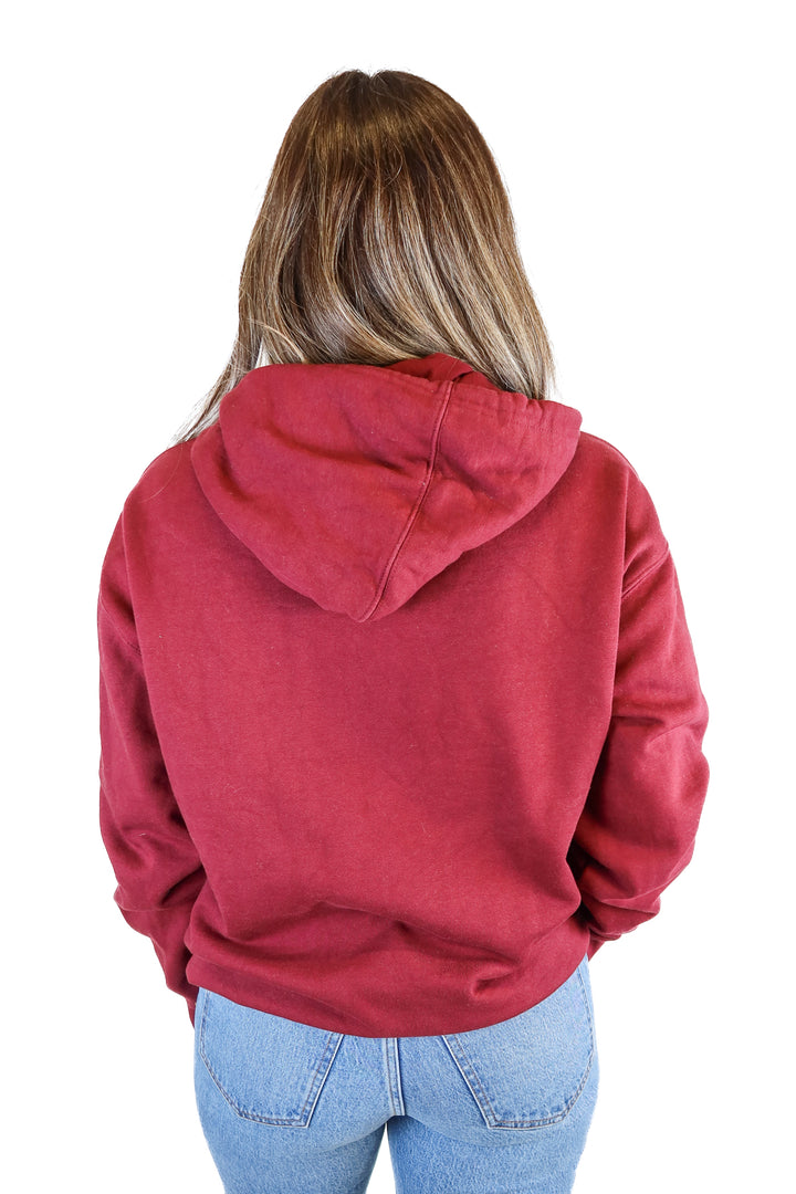 cotton heritage maroon sweatshirt (L)