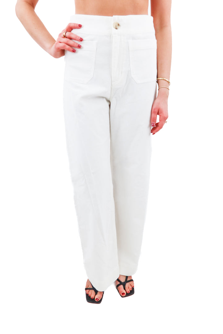 Travis Matthew white everyday cord long pant NWT (S; retail $150)