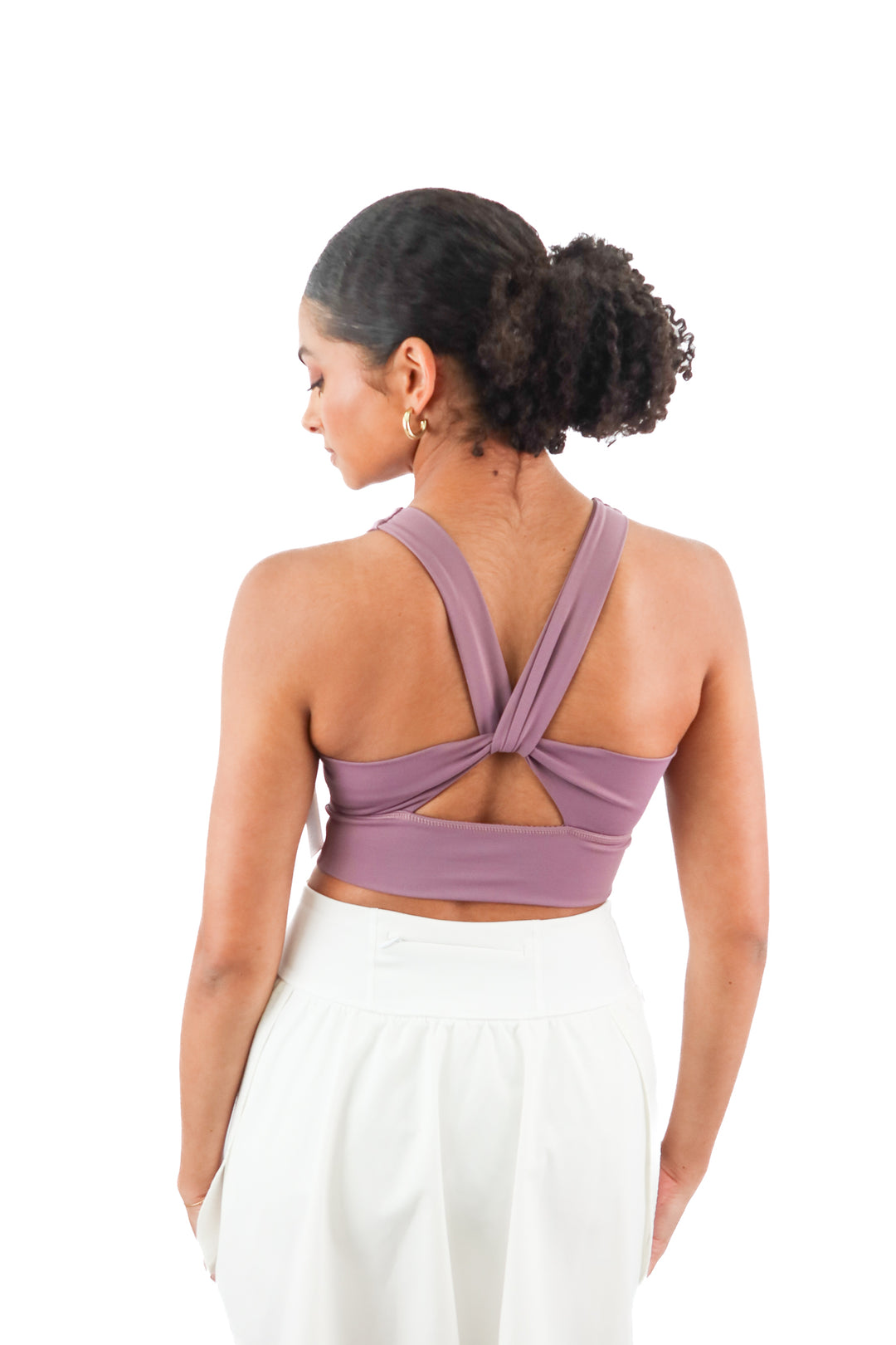 LINC mauve cross back sports bra (M)