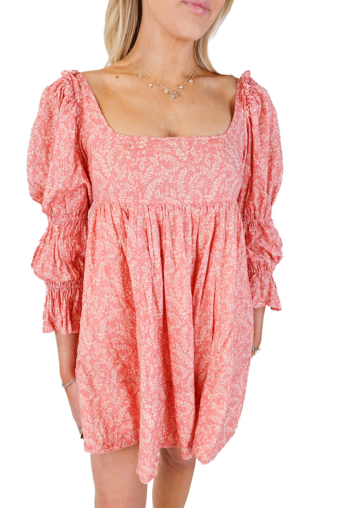 pilcro pink floral dress (xxs)