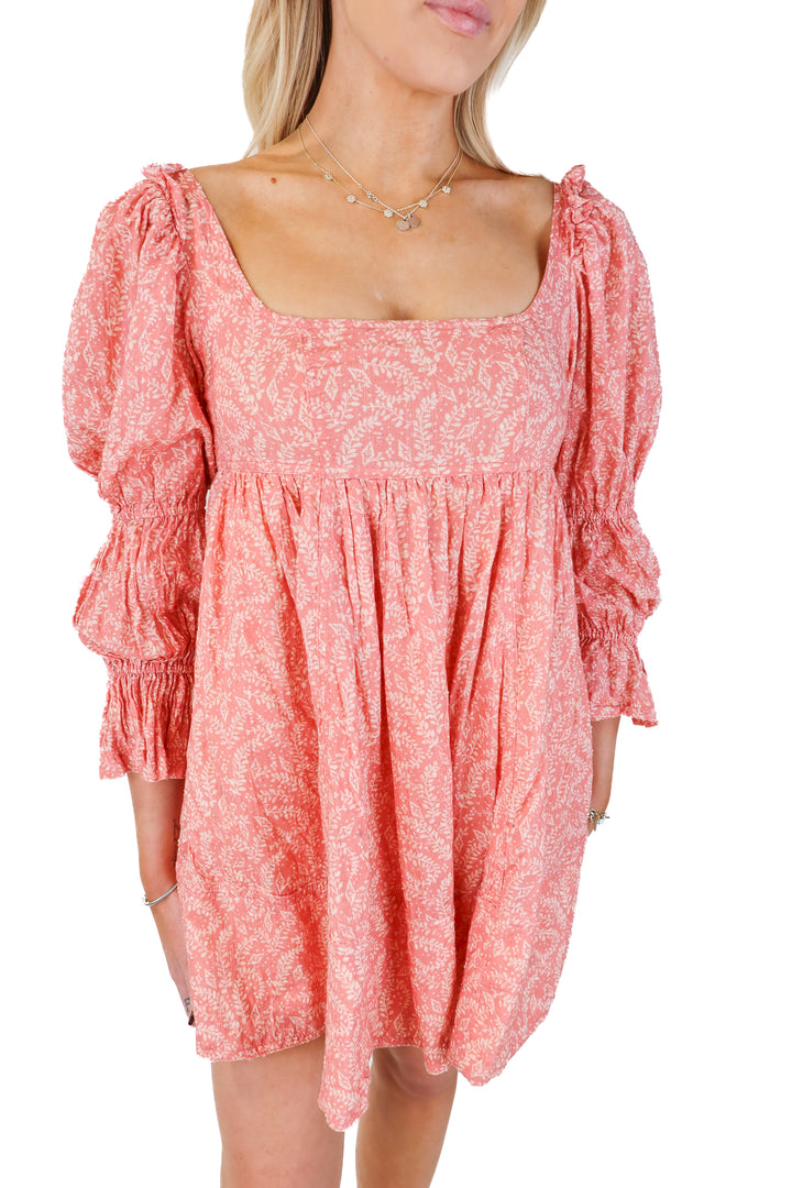 pilcro pink floral dress (xxs)