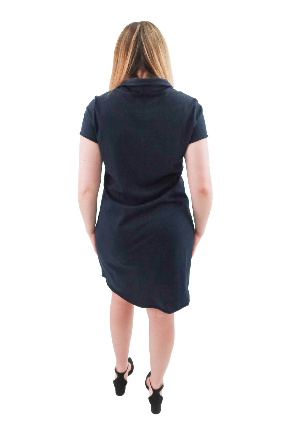frank and eileen black tunic dress (l; retail $178)