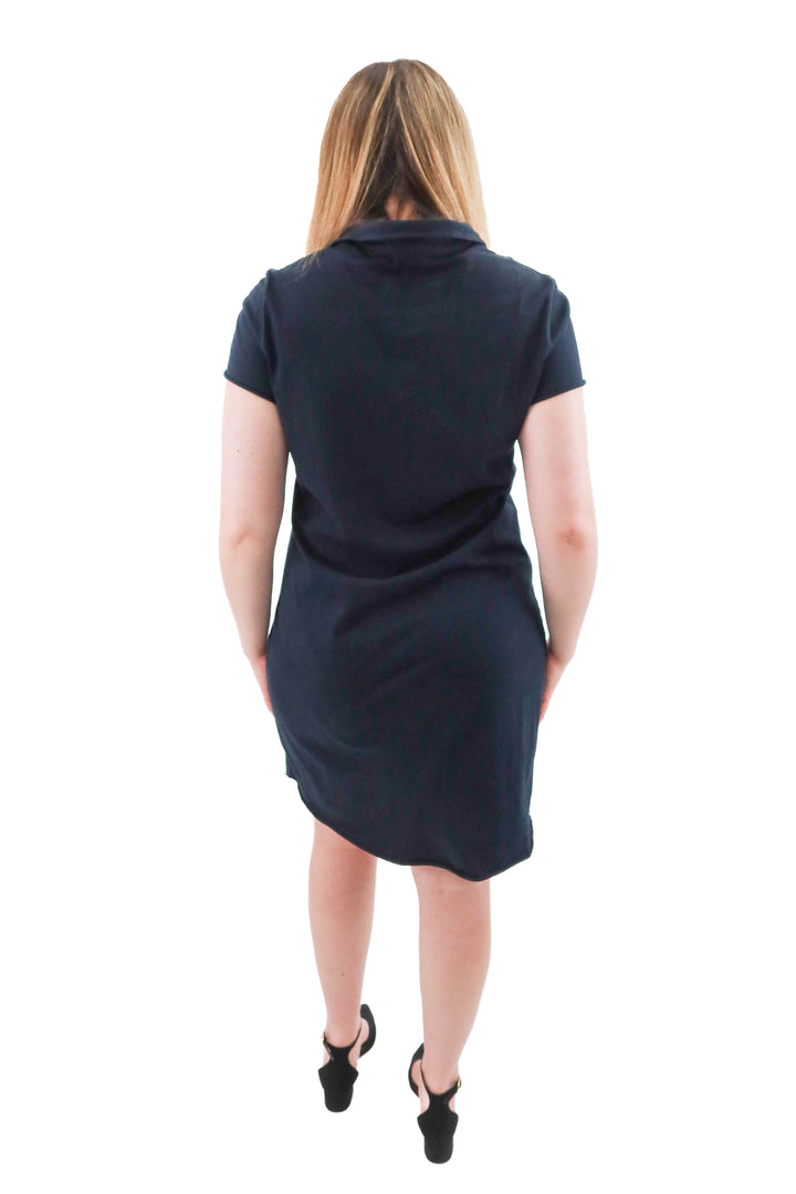 frank and eileen black tunic dress (l; retail $178)