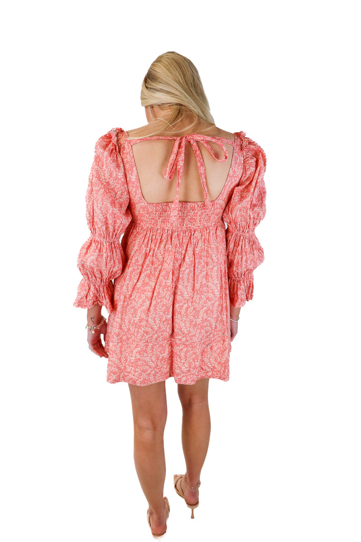 pilcro pink floral dress (xxs)