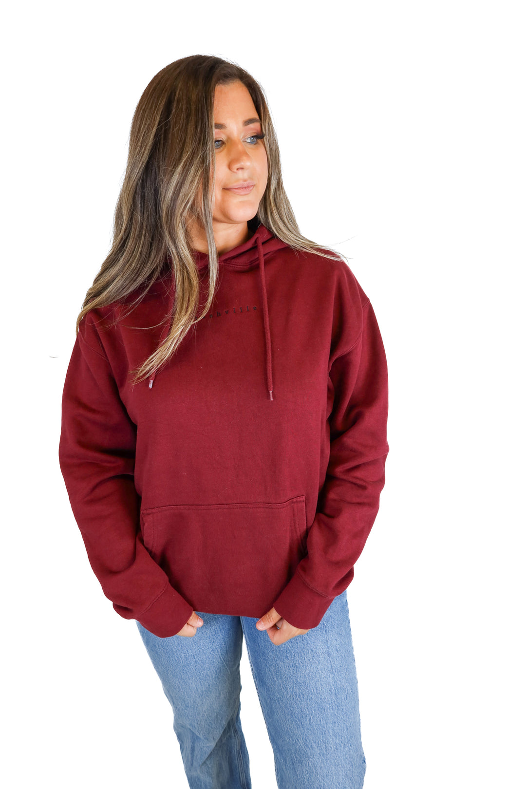 cotton heritage maroon sweatshirt (L)