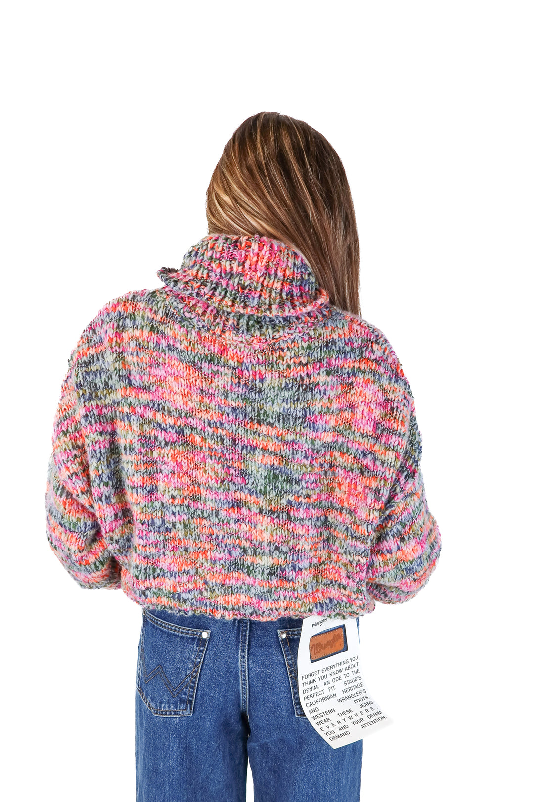 wild fable multi color turtleneck sweater (m)