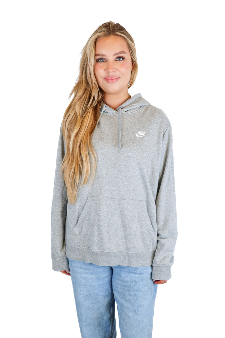 nike heather grey hoodie (xl)