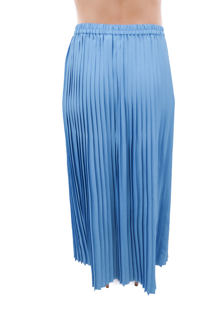 michael kors blue pleated maxi skirt (s)