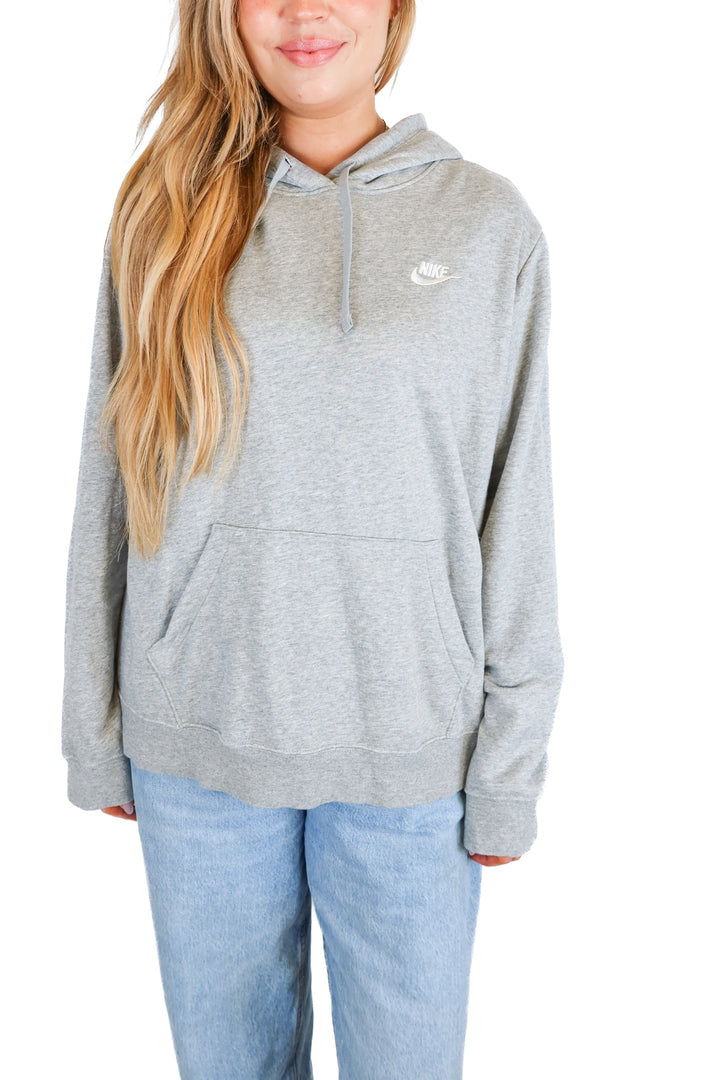 nike heather grey hoodie (xl)