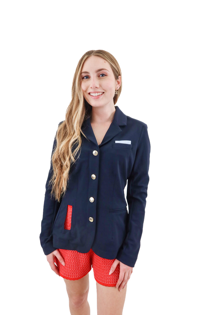 dada sport navy blazer (xs; retail $430)
