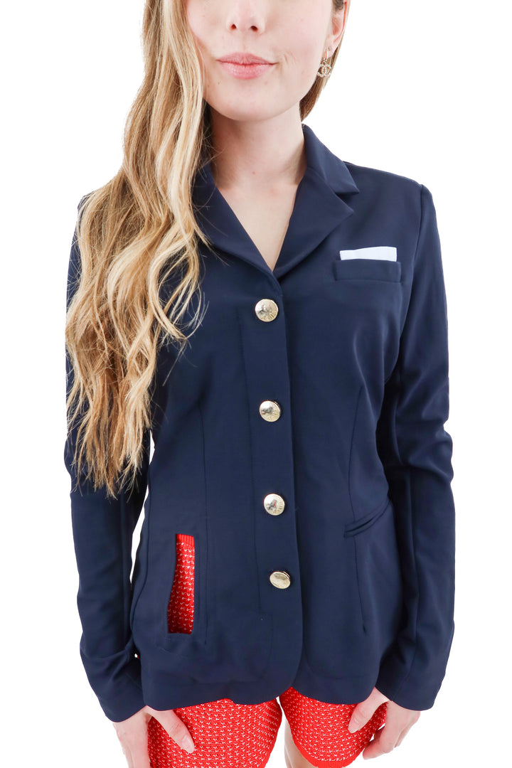 dada sport navy blazer (xs; retail $430)