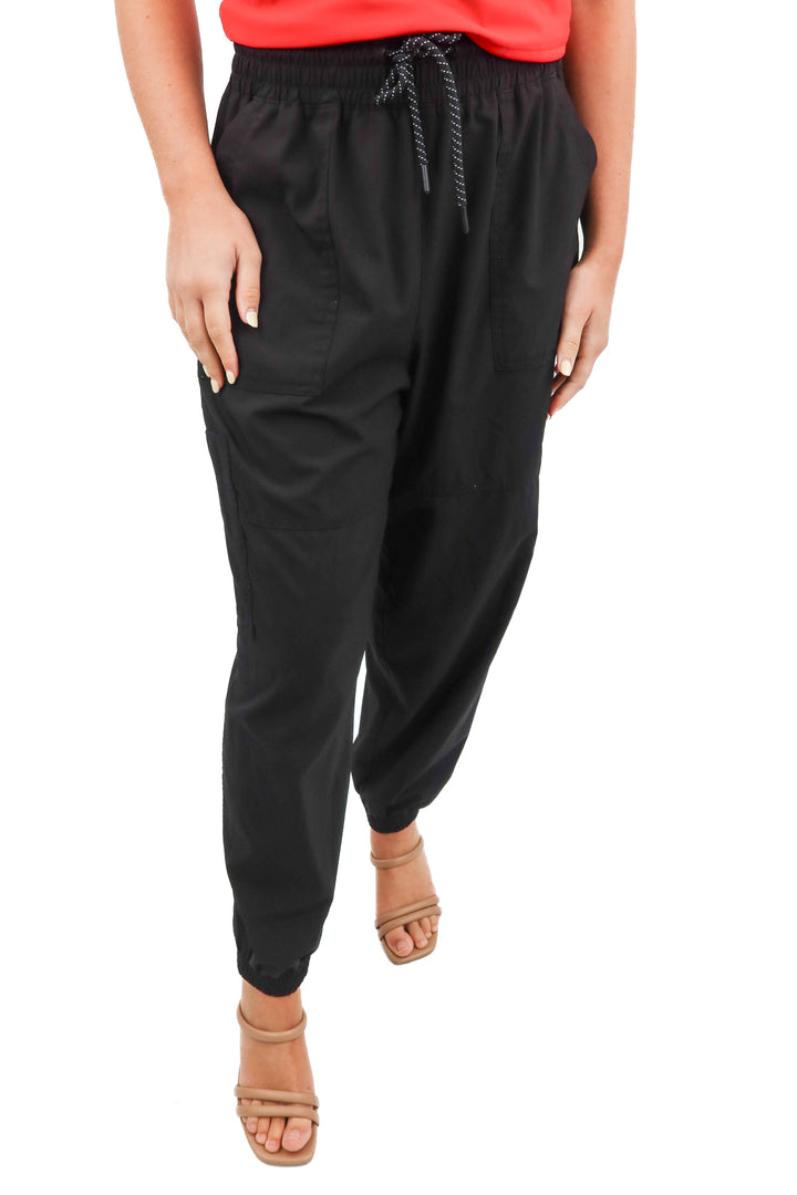 old navy black active joggers (m)
