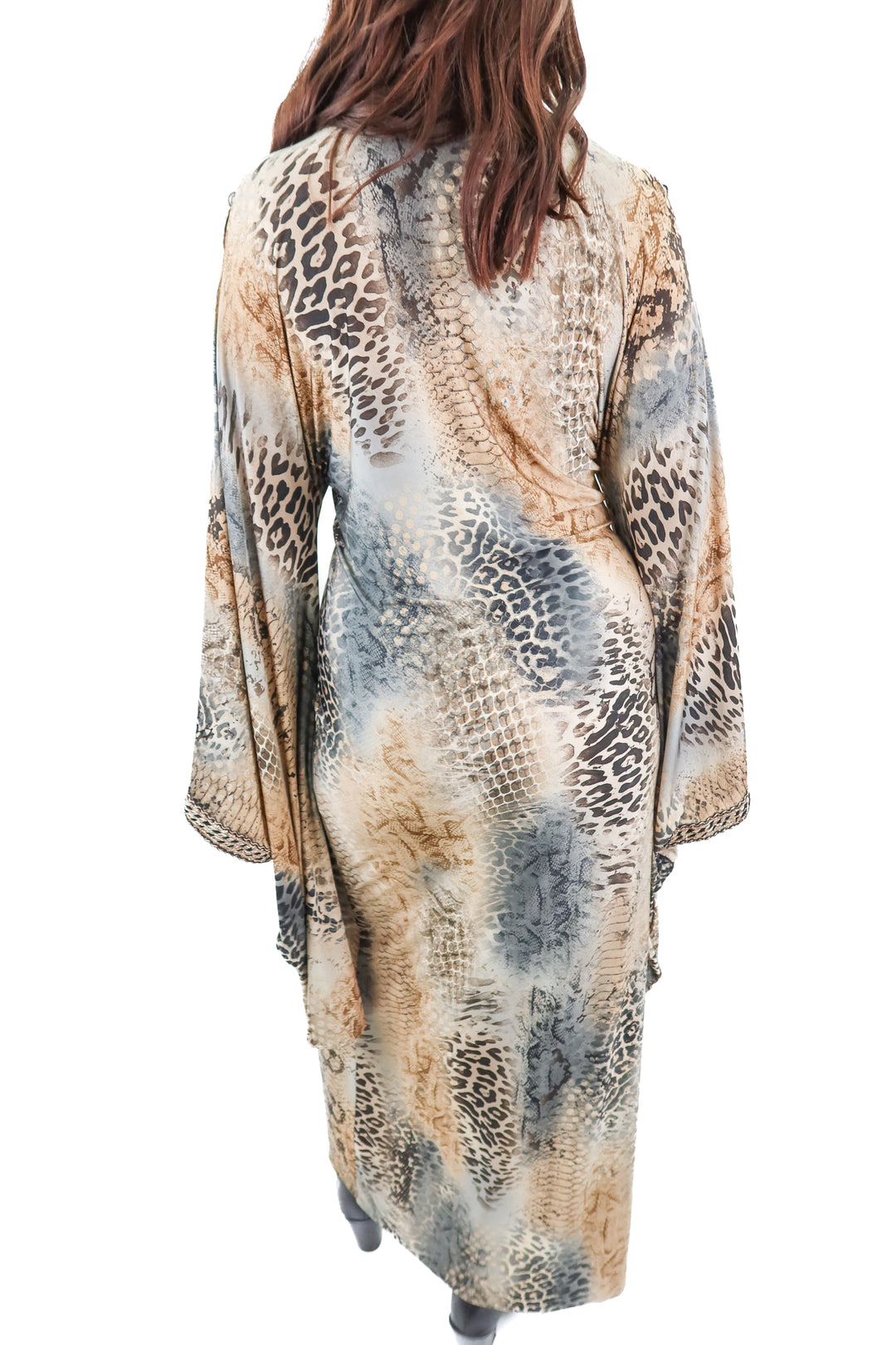 AUCTION (BID ONLY) joy borello vintage animal print maxi dress (S)- ends 8/19 at 8 pm CT