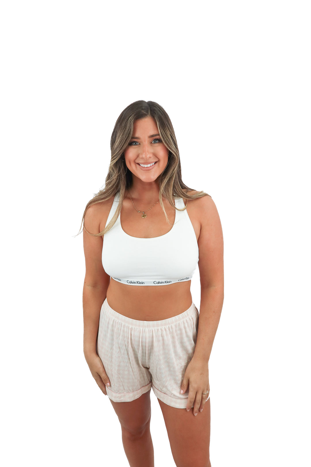 Calvin Klein white racerback bralette (L)