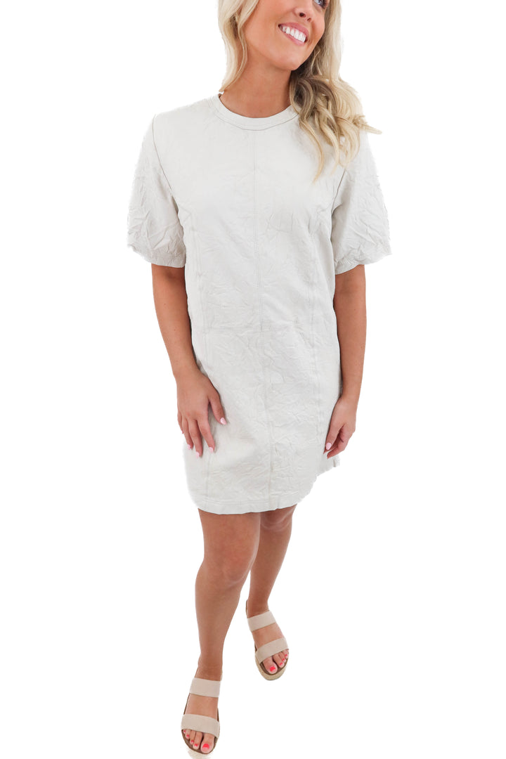 zadig & voltaire ivory leather mini dress NWT (m; Retail $798)