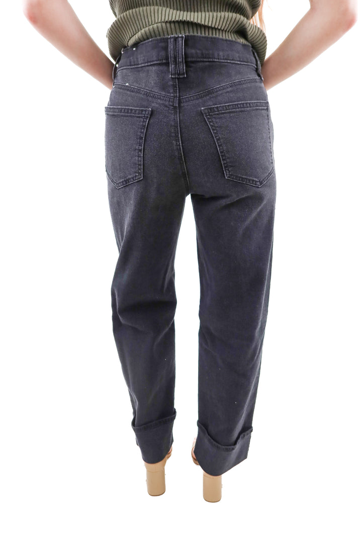 ann taylor black cuffed jeans (0; retail $78)
