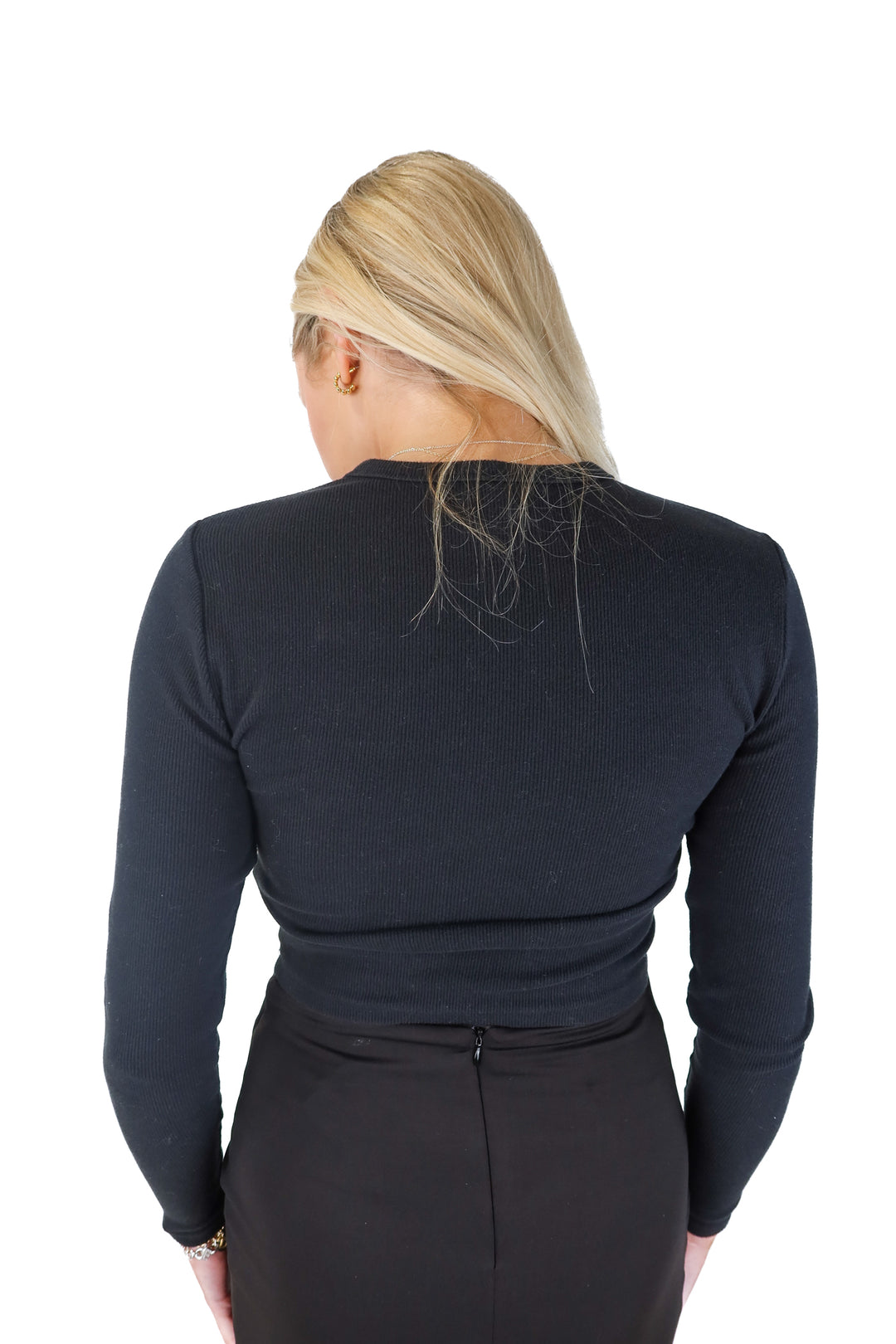abercrombie & fitch black long sleeve top (S)