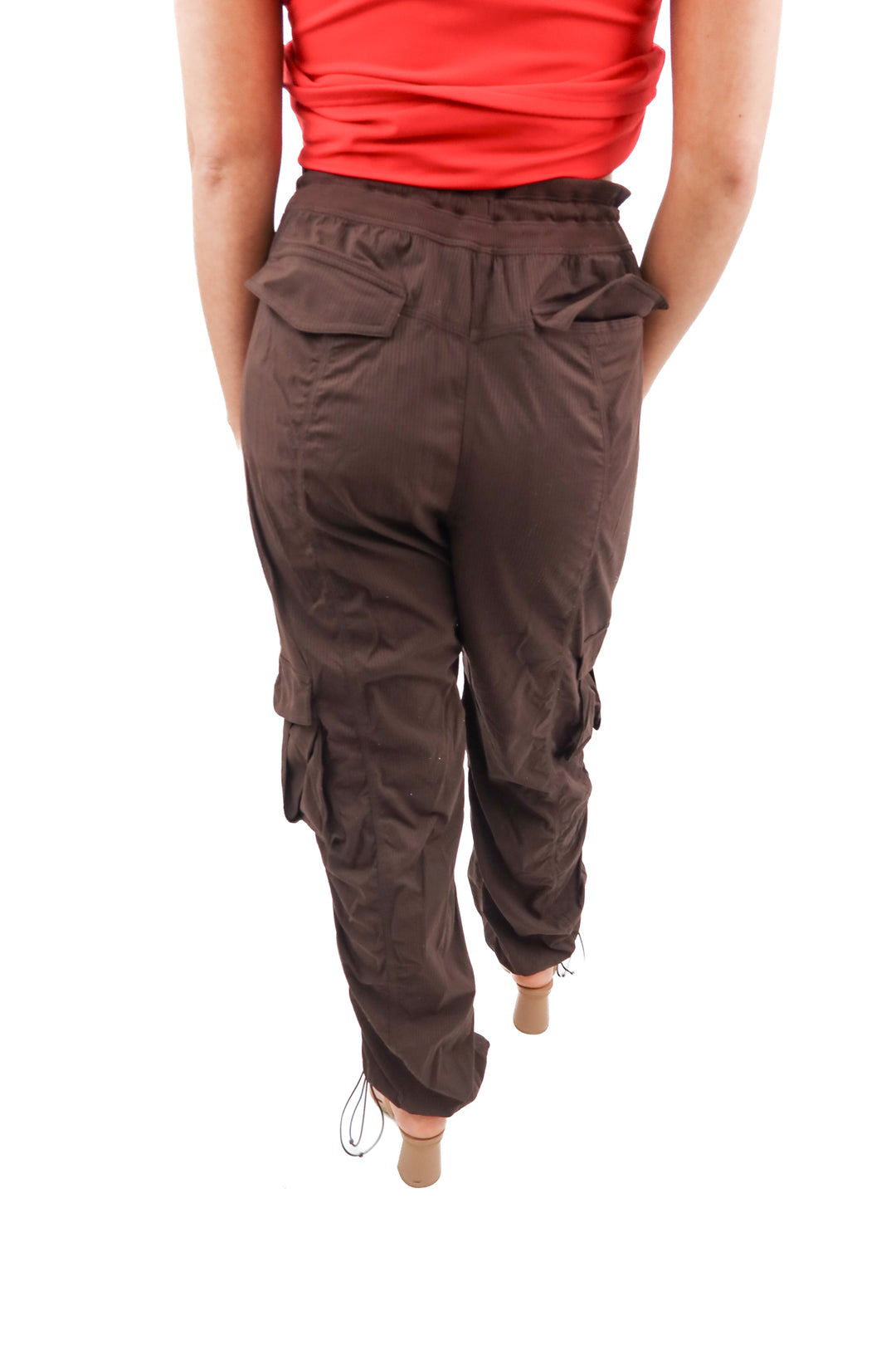 lululemon brown striped joggers (m; retail $128)