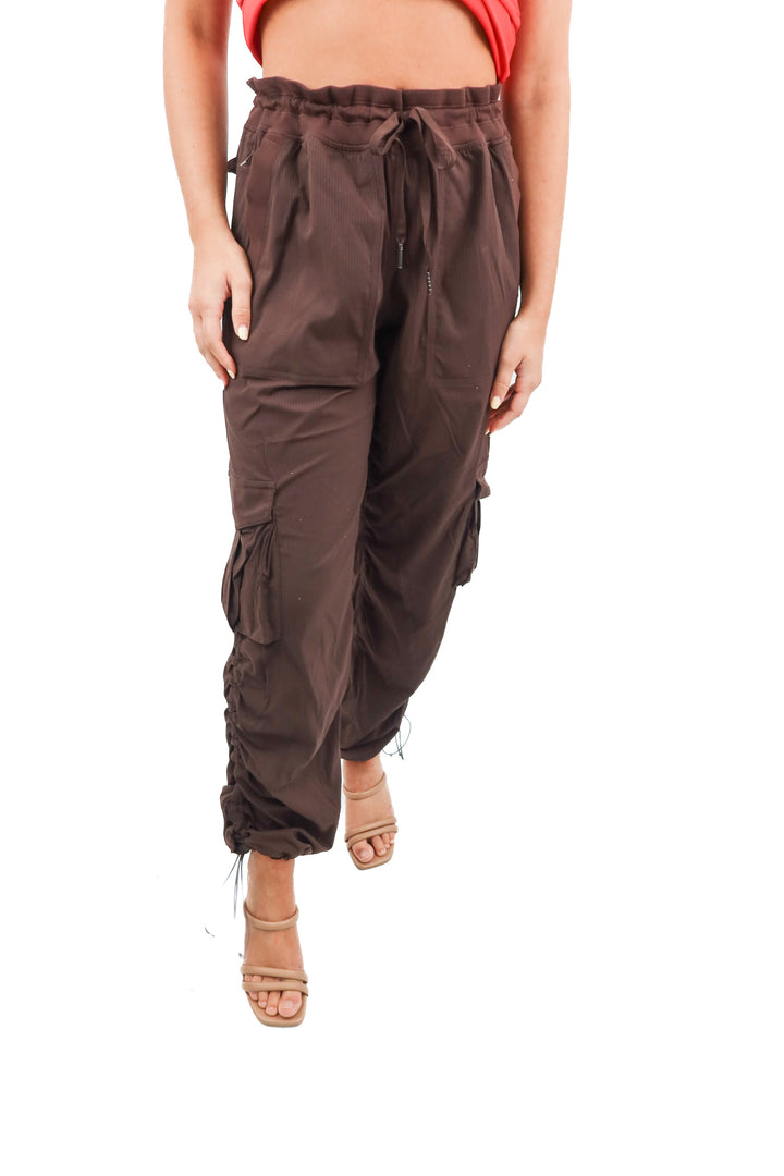lululemon brown striped joggers (m; retail $128)