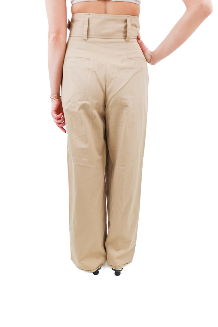 sezane khaki trousers (34; retail $180)