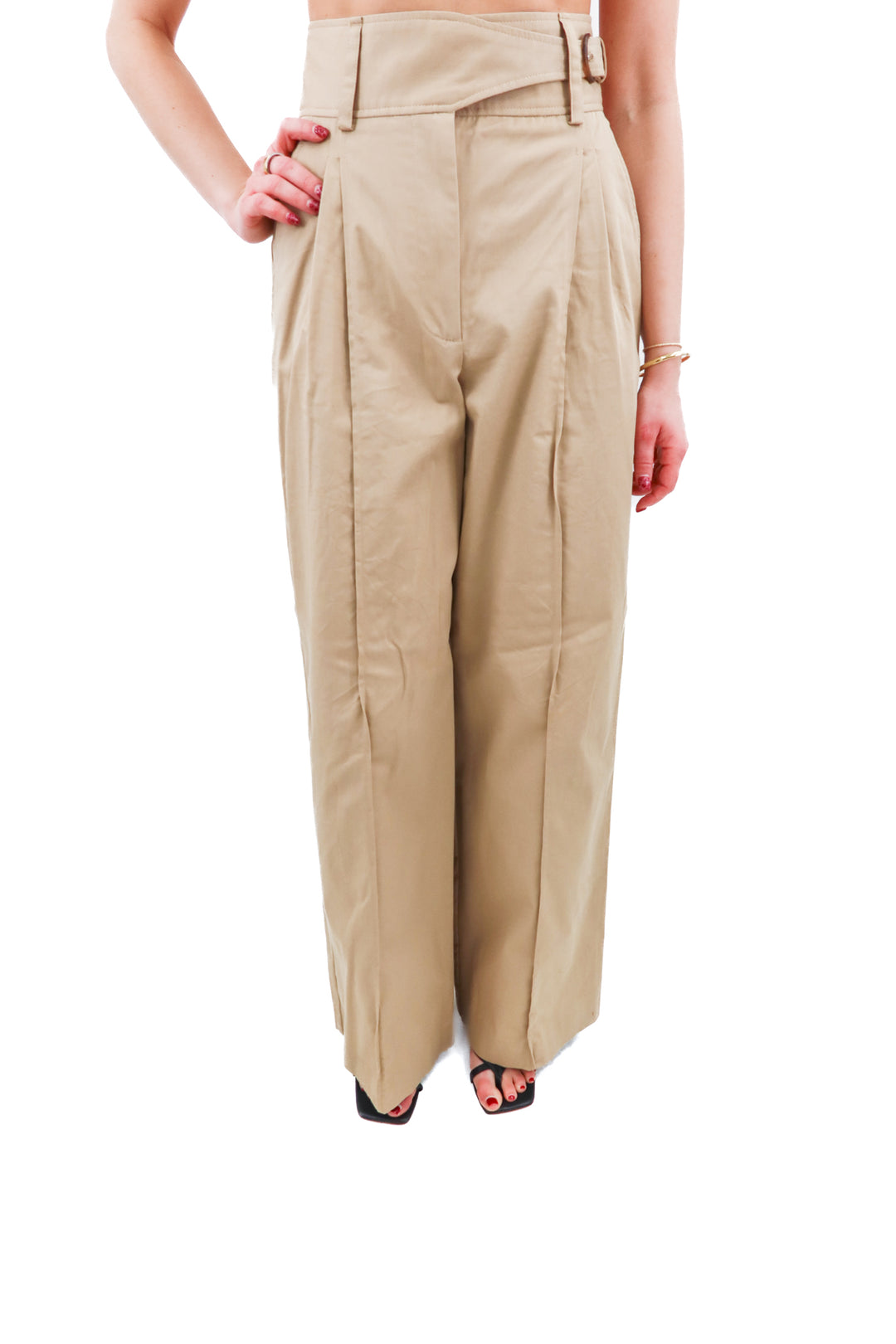 sezane khaki trousers (34; retail $180)