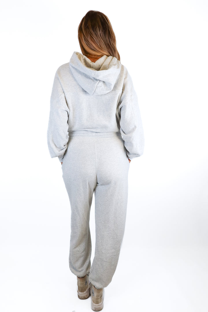 Abercrombie Light Grey Hooded Sweat Jumpsuit (S/Tall)