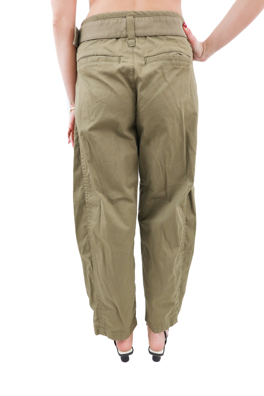 abercrombie & fitch green cargo pants (25L; retail $100)