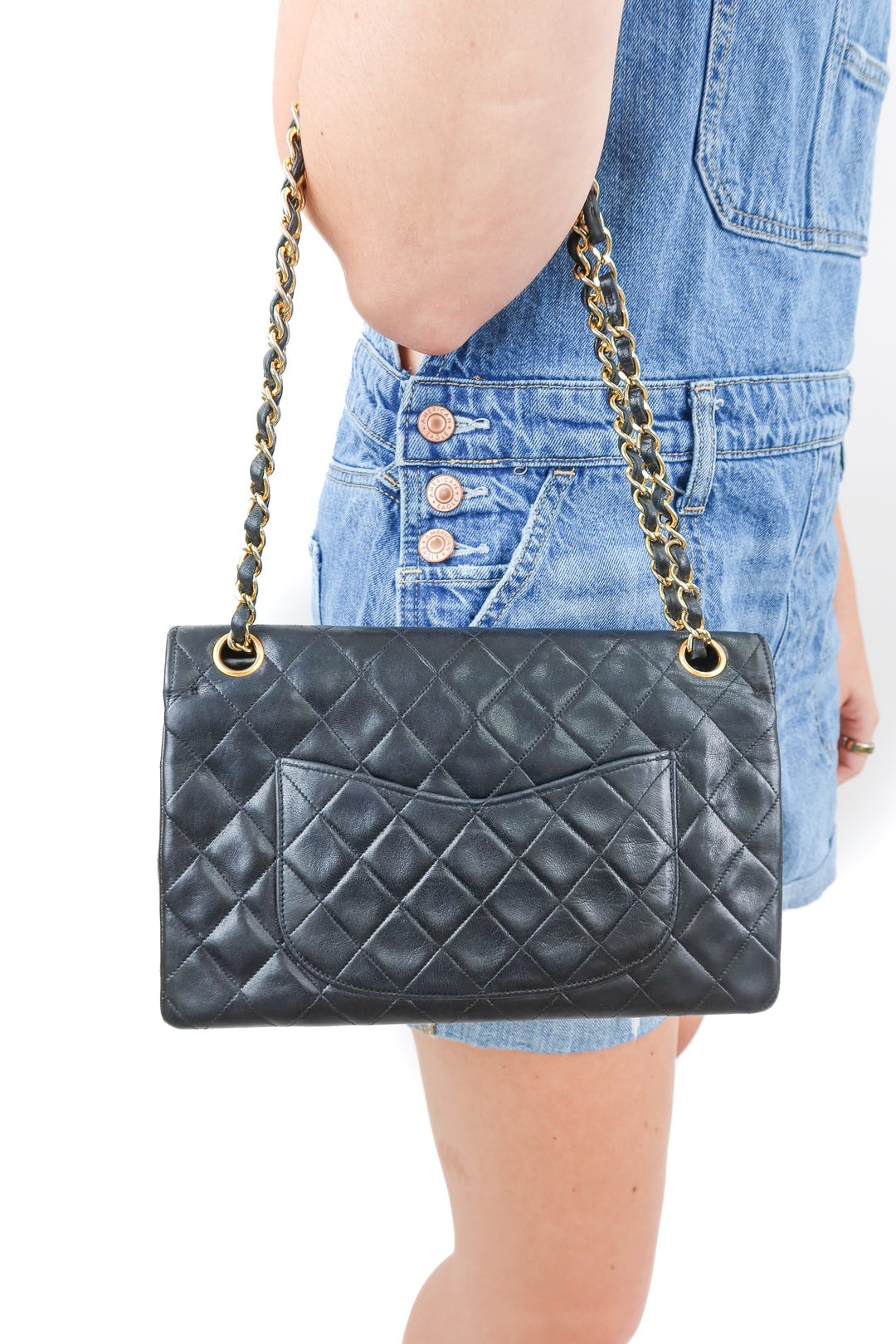 Chanel Diamond Stitched Vintage Leather Wallet