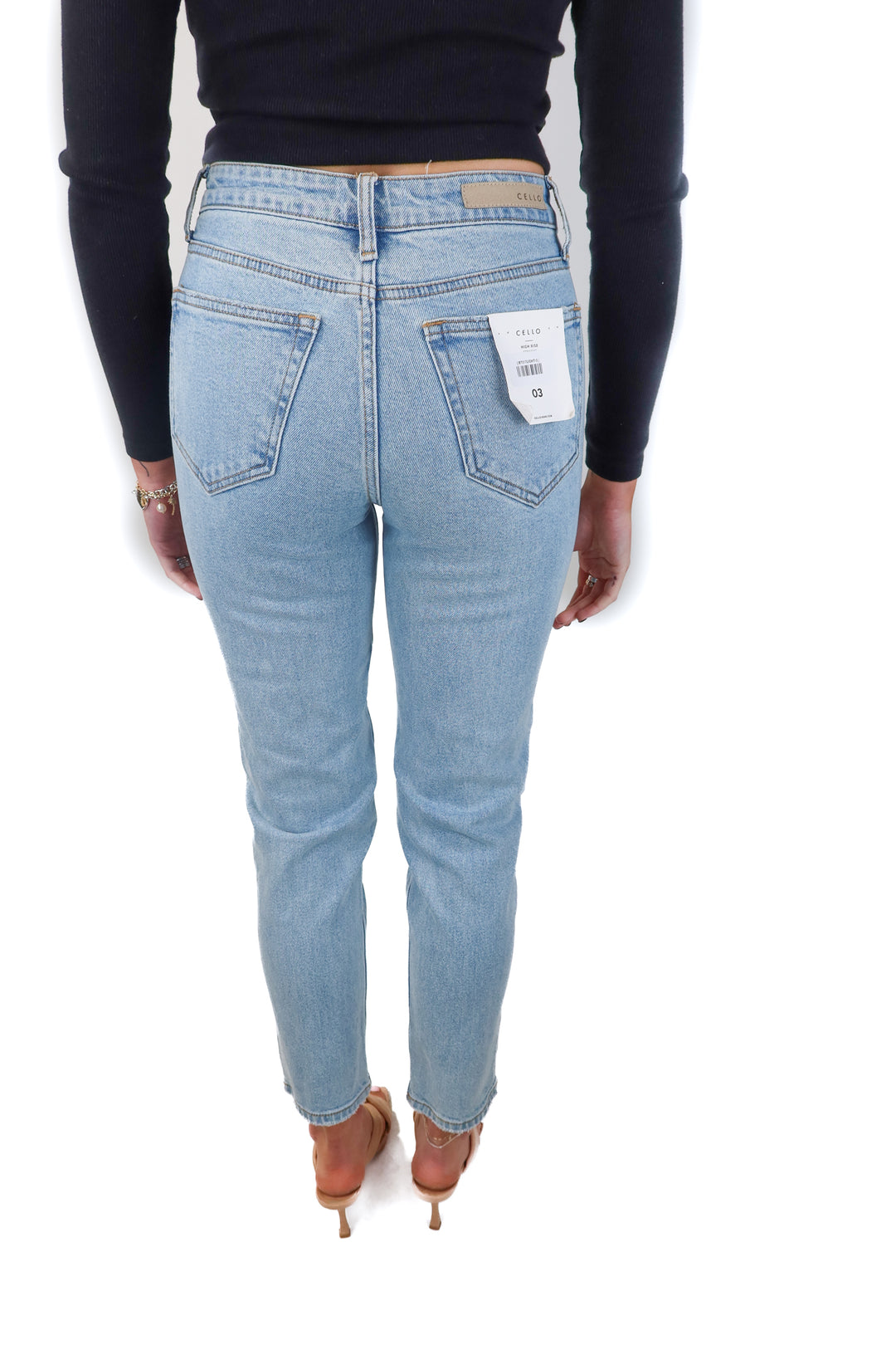cello light wash straight jeans NWT (3; retail $65)