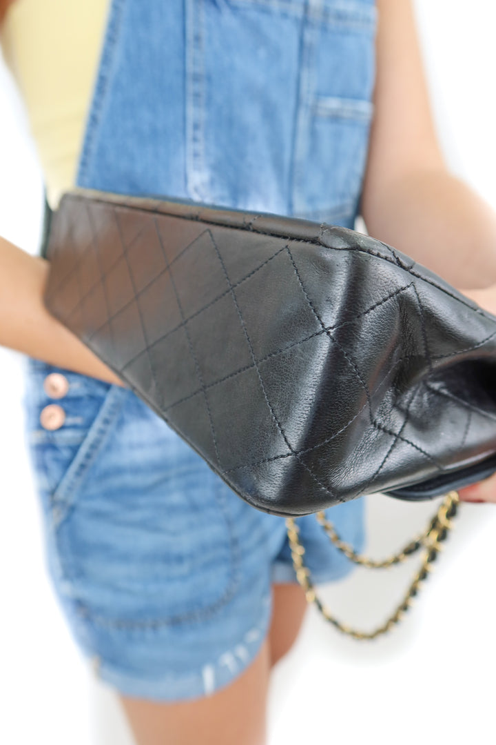 Chanel Diamond Stitched Vintage Leather Wallet
