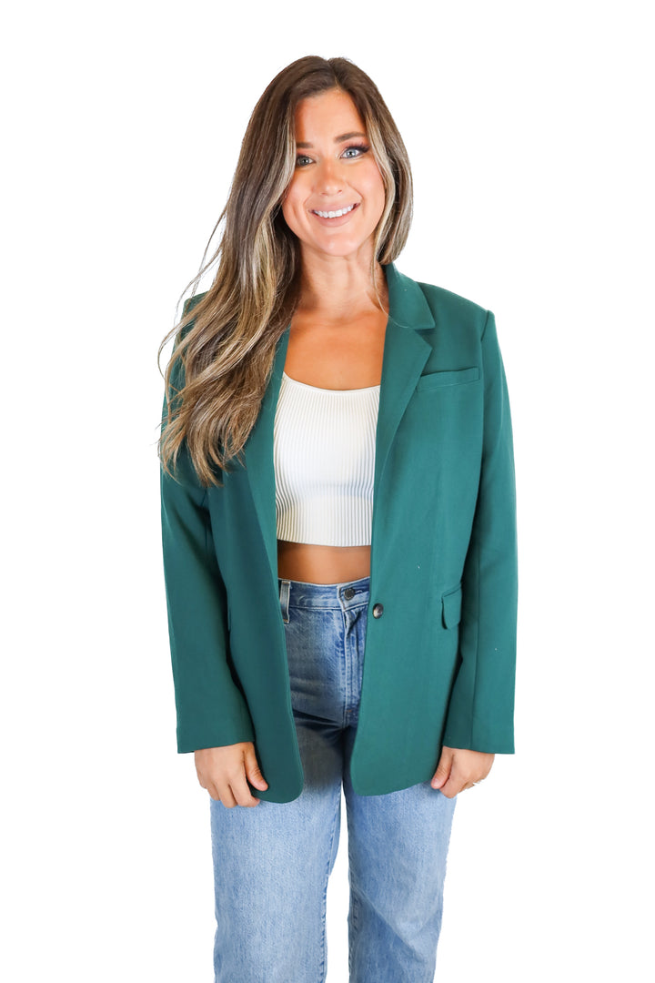 abercrombie & fitch green blazer NWT (m; retail $120)