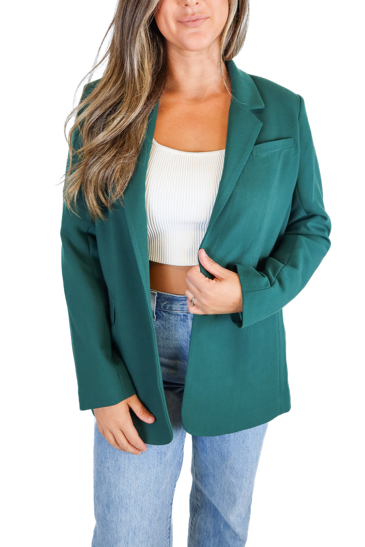 abercrombie & fitch green blazer NWT (m; retail $120)