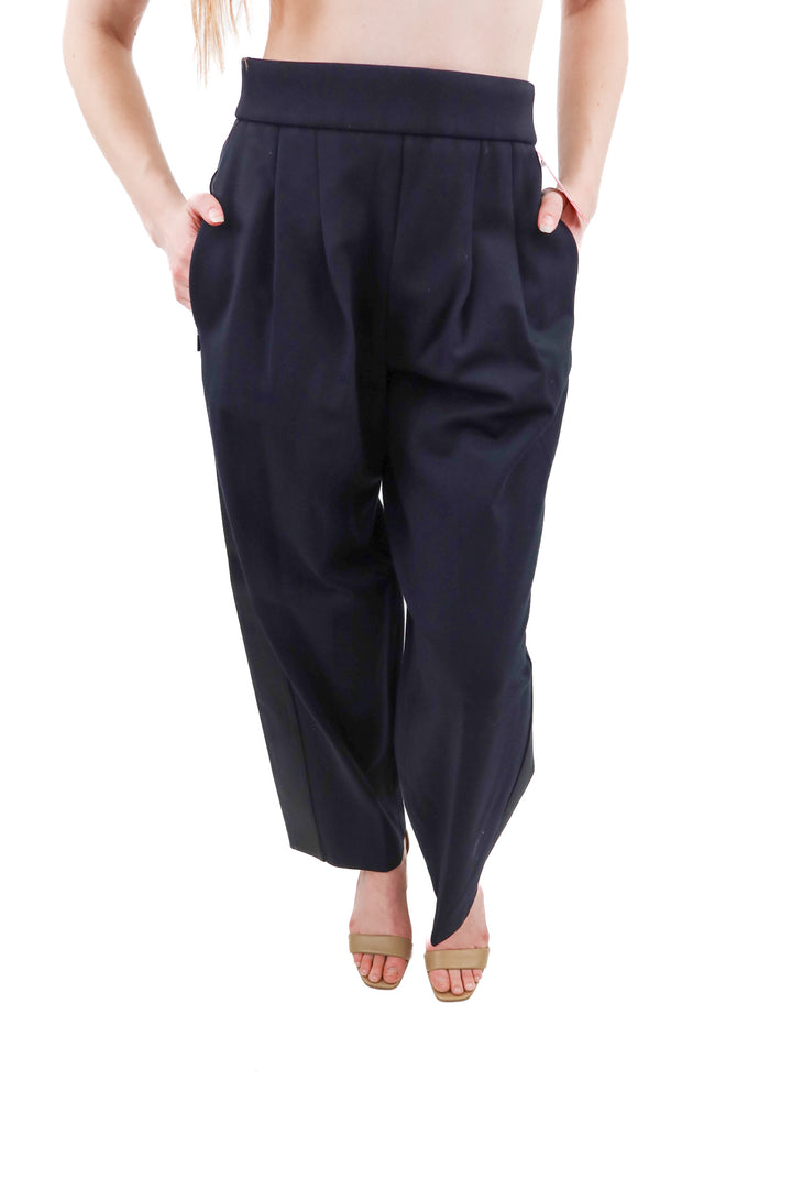spanx black ponte pleated trouser NWT (XS; retail $158)