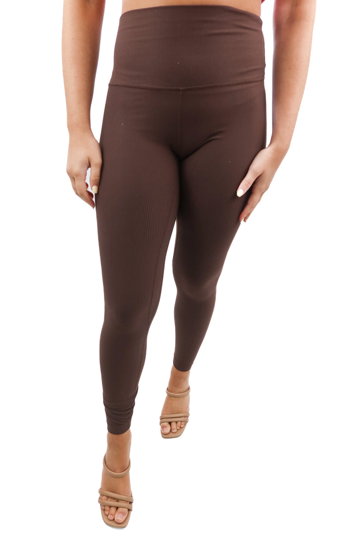 Lululemon brown ribbed active leggings (6)