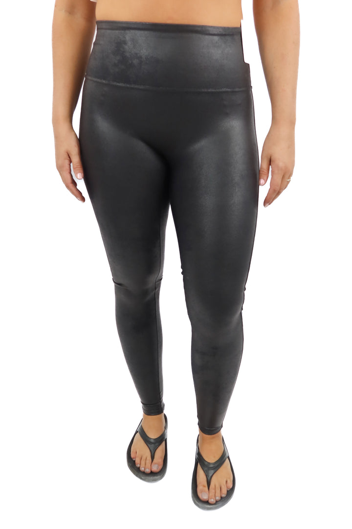 spanx black shine leggings - NK (M)