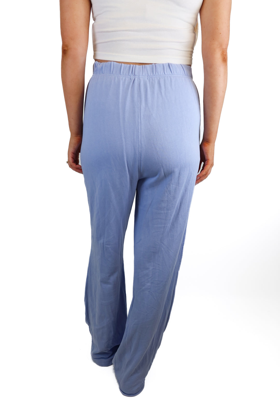 Good American Periwinkle Wide Leg Sweatpants (M)