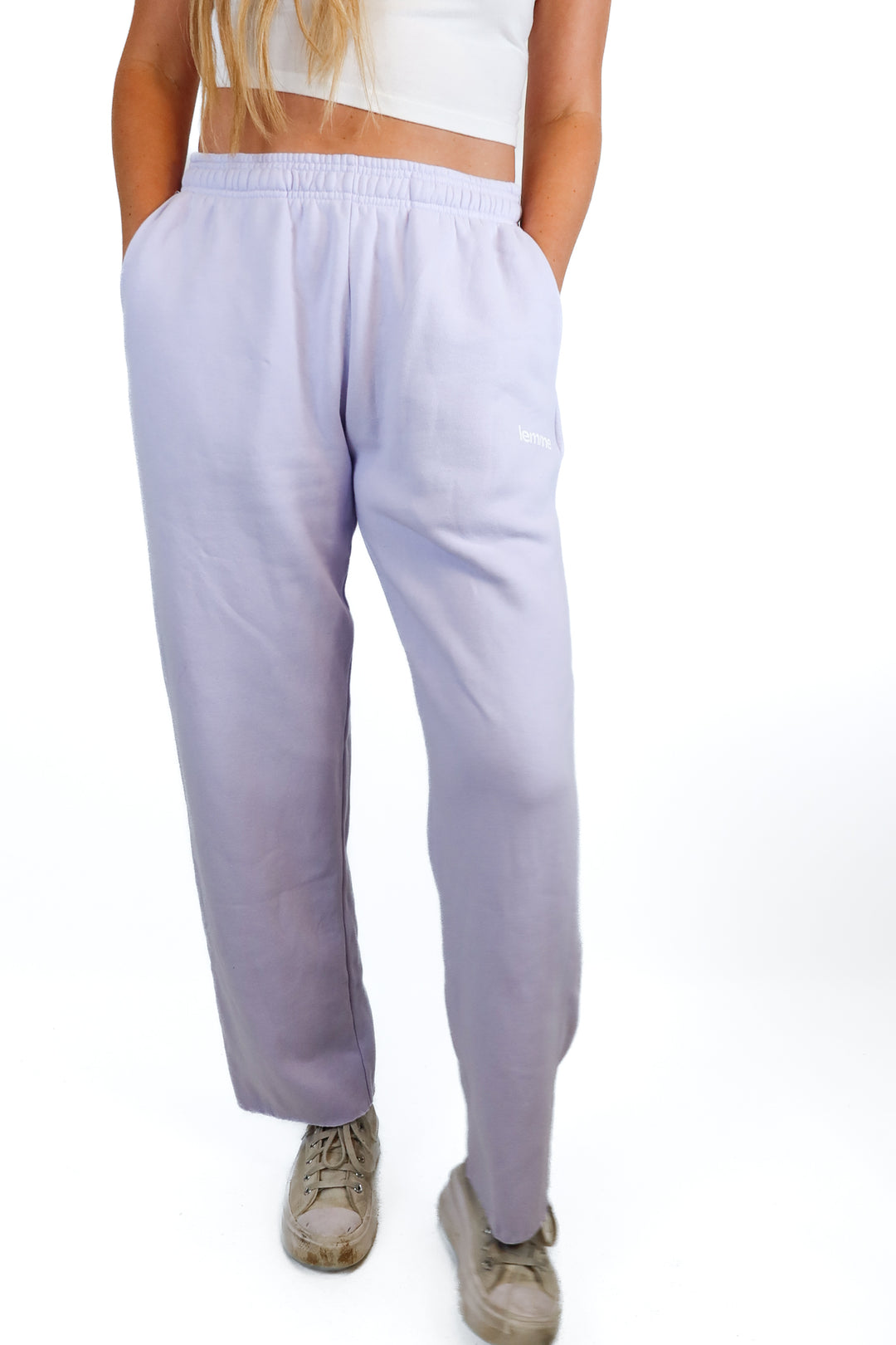 lemme lilac wide leg sweatpants (L)