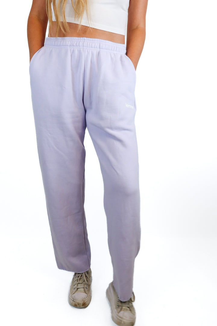 lemme lilac wide leg sweatpants (L)