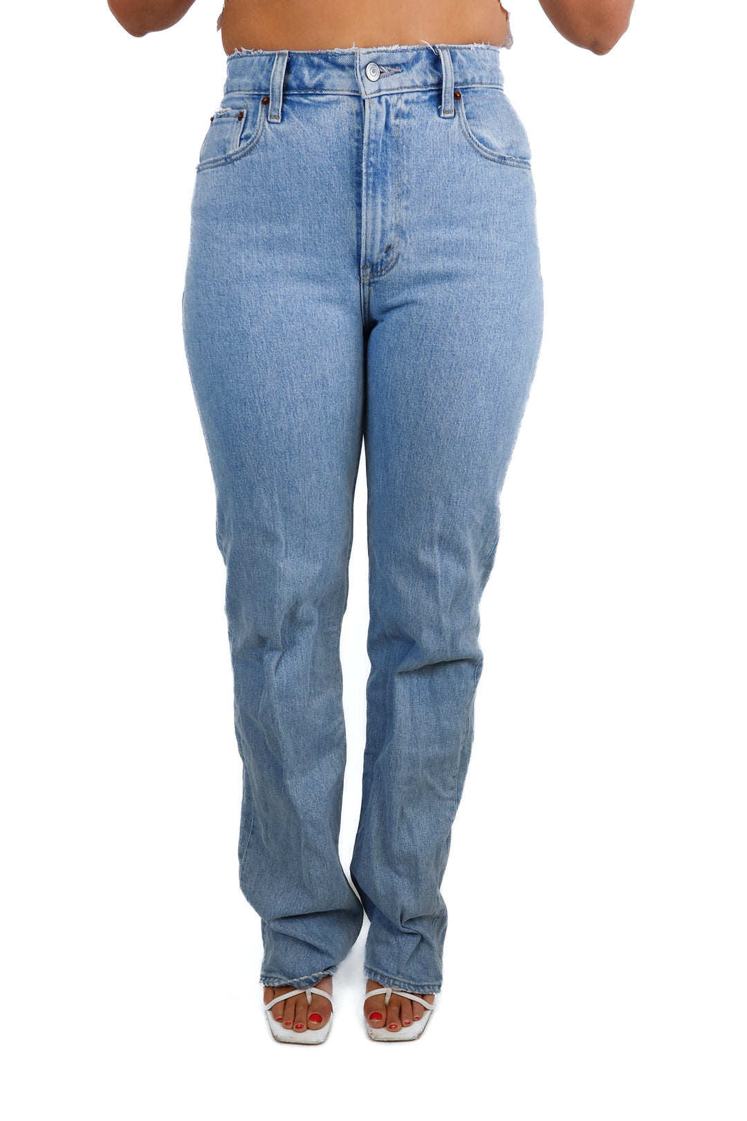 Abercrombie Light Wash 90s Relaxed High Rise Jean (26/2XL)