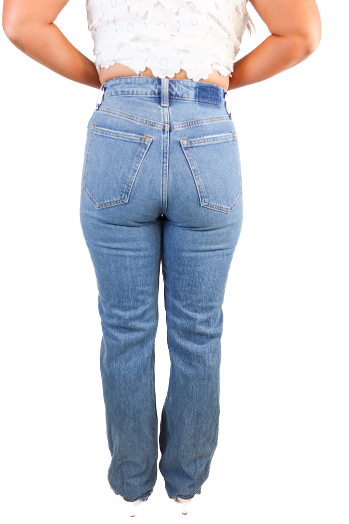 Abercrombie Curve Love 90s Relaxed High Rise Jean 27/4L)
