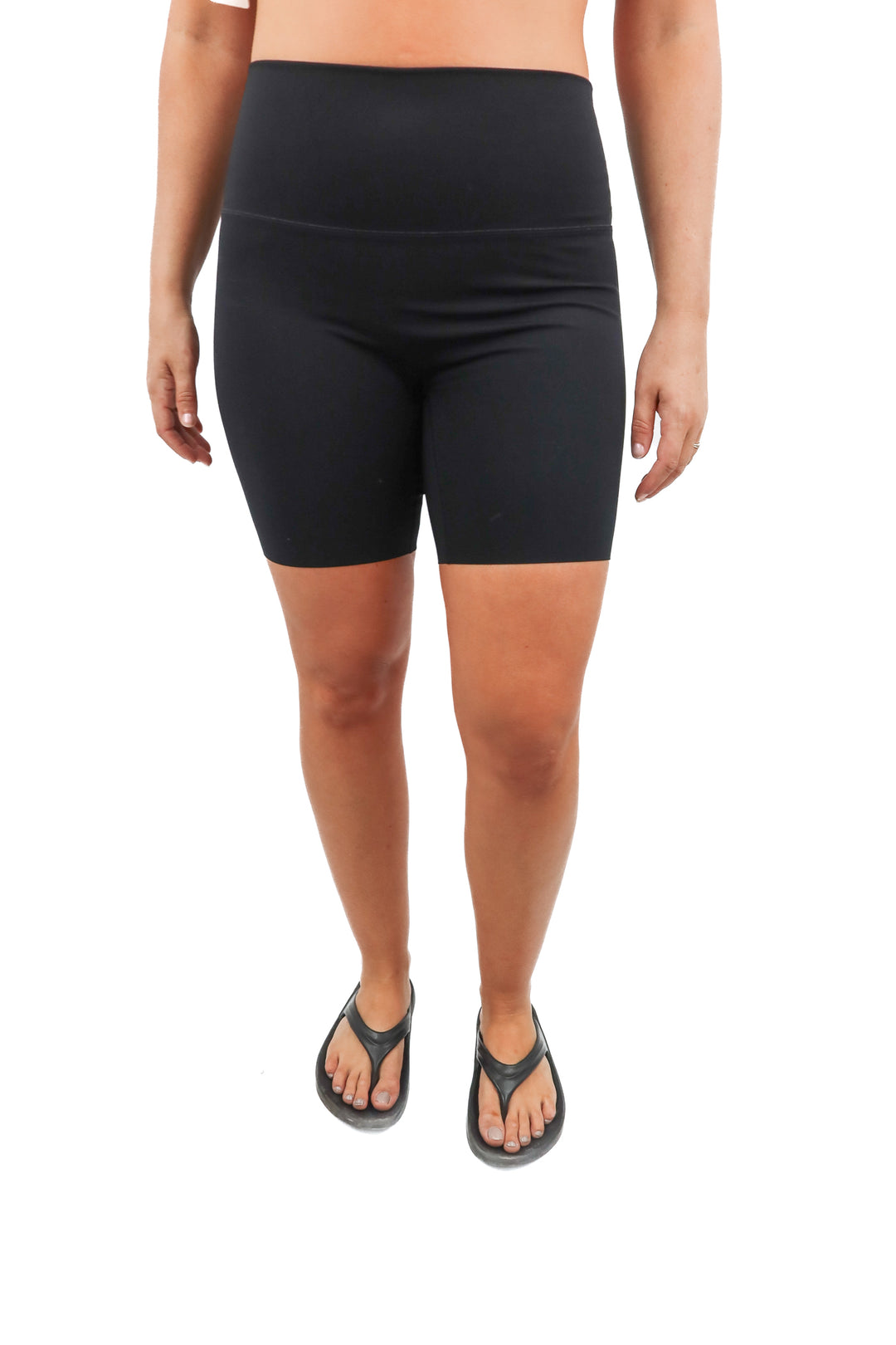 offline aerie black biker shorts (L)