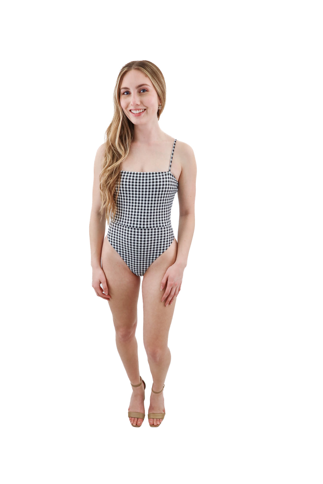 prairie gingham one piece swim (XS)