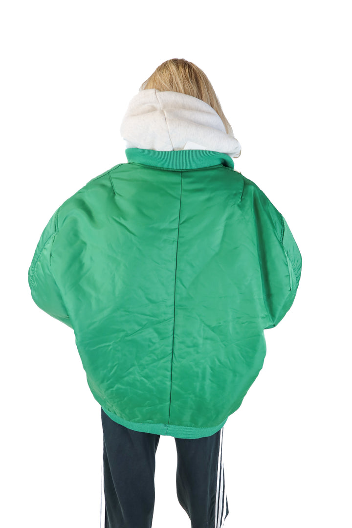 the frankie shop green bomber jacket (xs/s; retail $195)