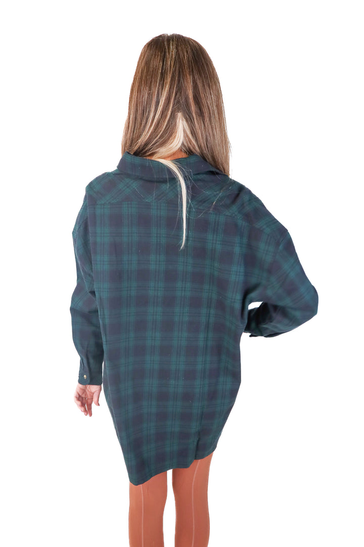 superdown dark plaid button up dress NWT (S; retail $78)