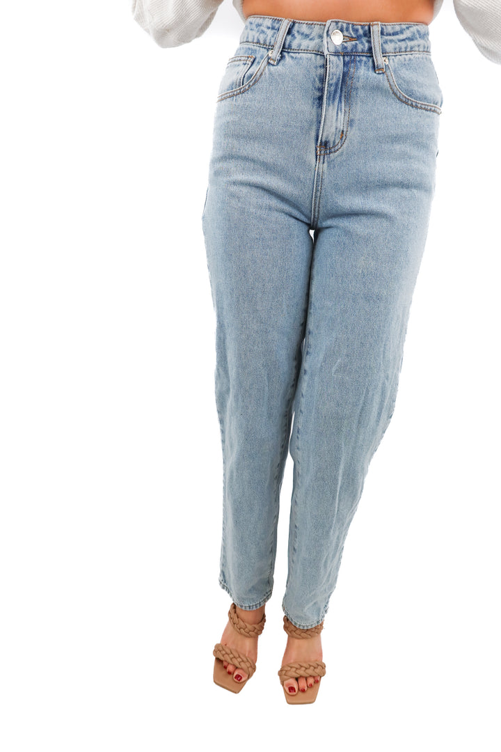 white fox light wash straight hi rise jeans (s; retail $79)