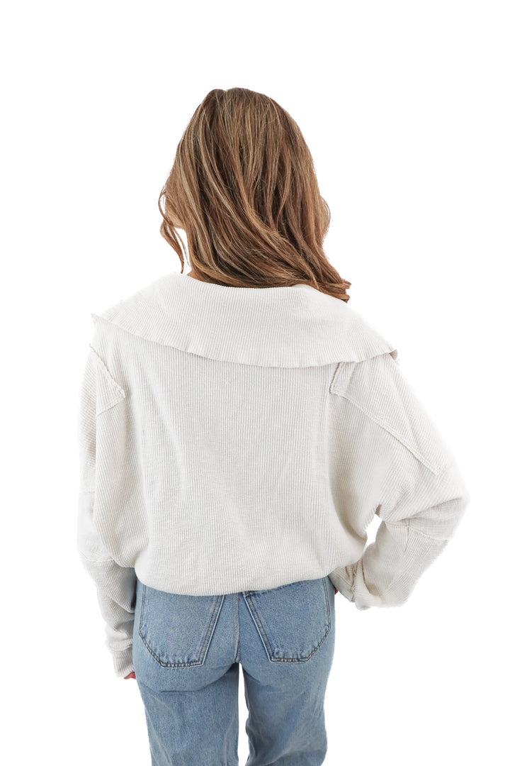 we the free off white textured pullover sweater (S; retail $78)